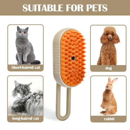 3-in-1 Steam Cat Brush – Grooming, Hair Remover & Massage Comb
